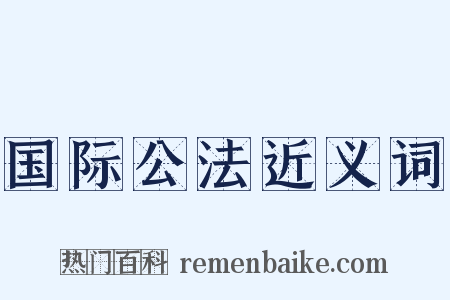 国际公法近义词是什么意思的图片